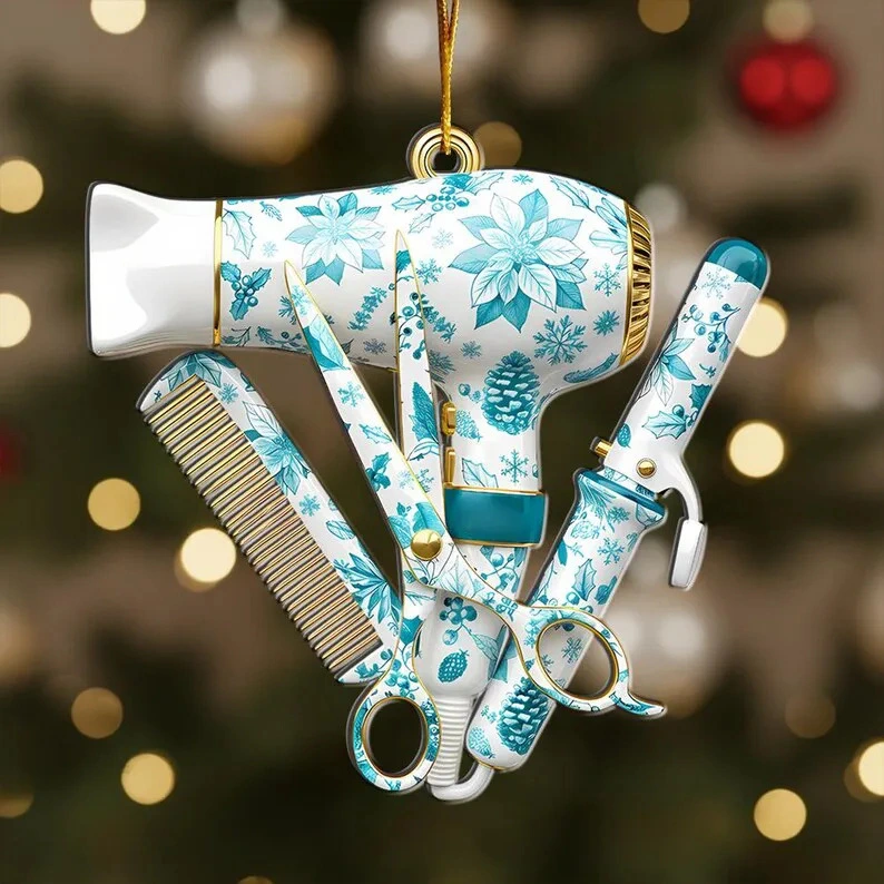 Hairstylist Deluxe Christmas Ornament